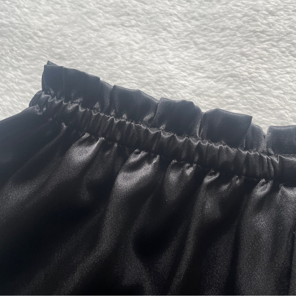 Hudson’s Bay Satin Pajama Pants Small Black Soft Luxury Sleepwear - Picture 7 of 16